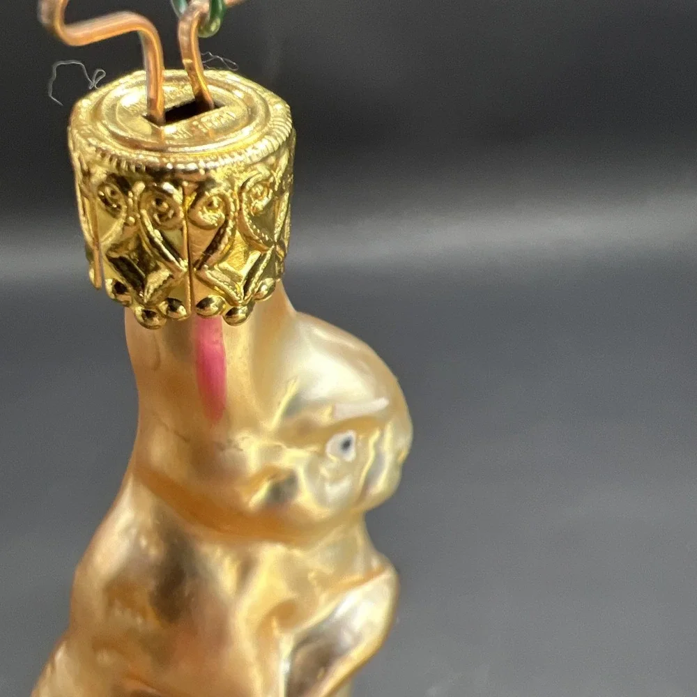 Inge Glas Glass Christmas Easter Ornament Rabbit Bunny  Germany